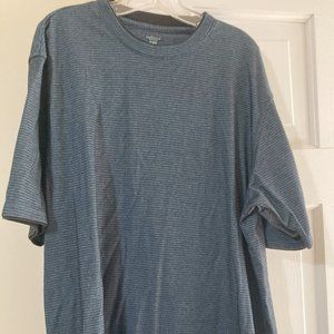 Van Heusen Men's Shirt Size M - Blue with fine black stripes